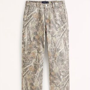 Camouflage Utility Pants in Gray and Brown